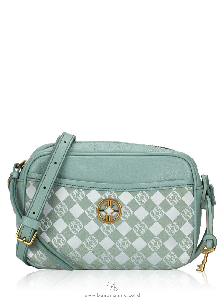 Fossil SHB2946336 Brennon Leather Camera Bag Light Sage
