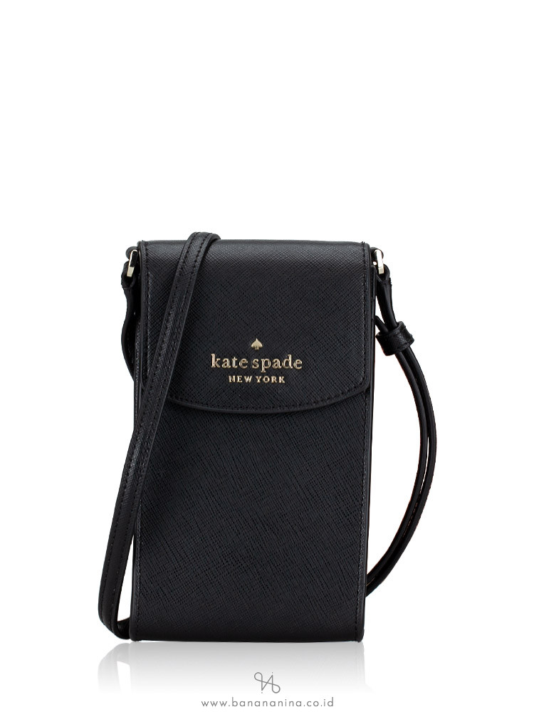 Kate Spade Staci North South Saffiano Phone Crossbody Black