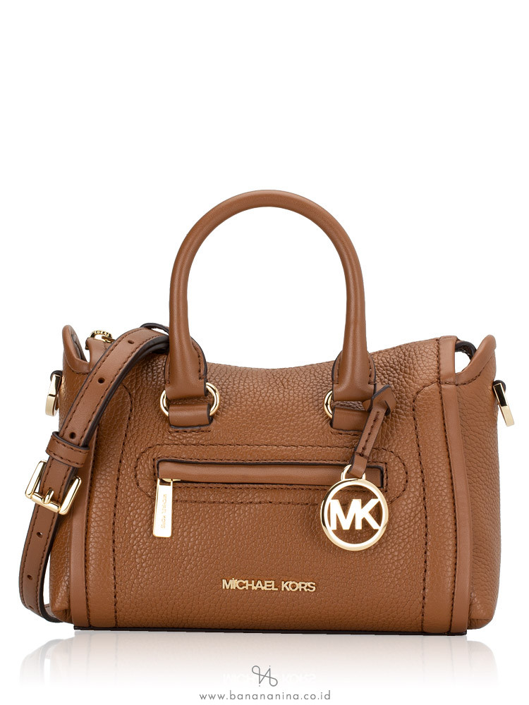 Michael Kors Carine Leather XS Top Zip Satchel Crossbody Luggage