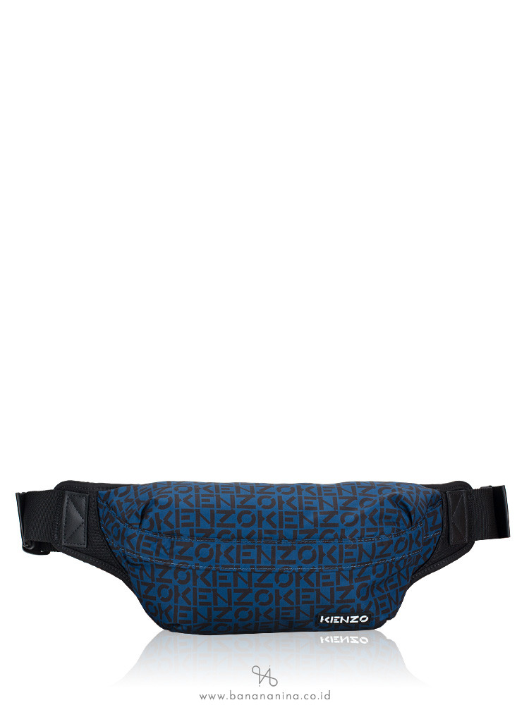 Kenzo Logo Belt Bag Blue Black