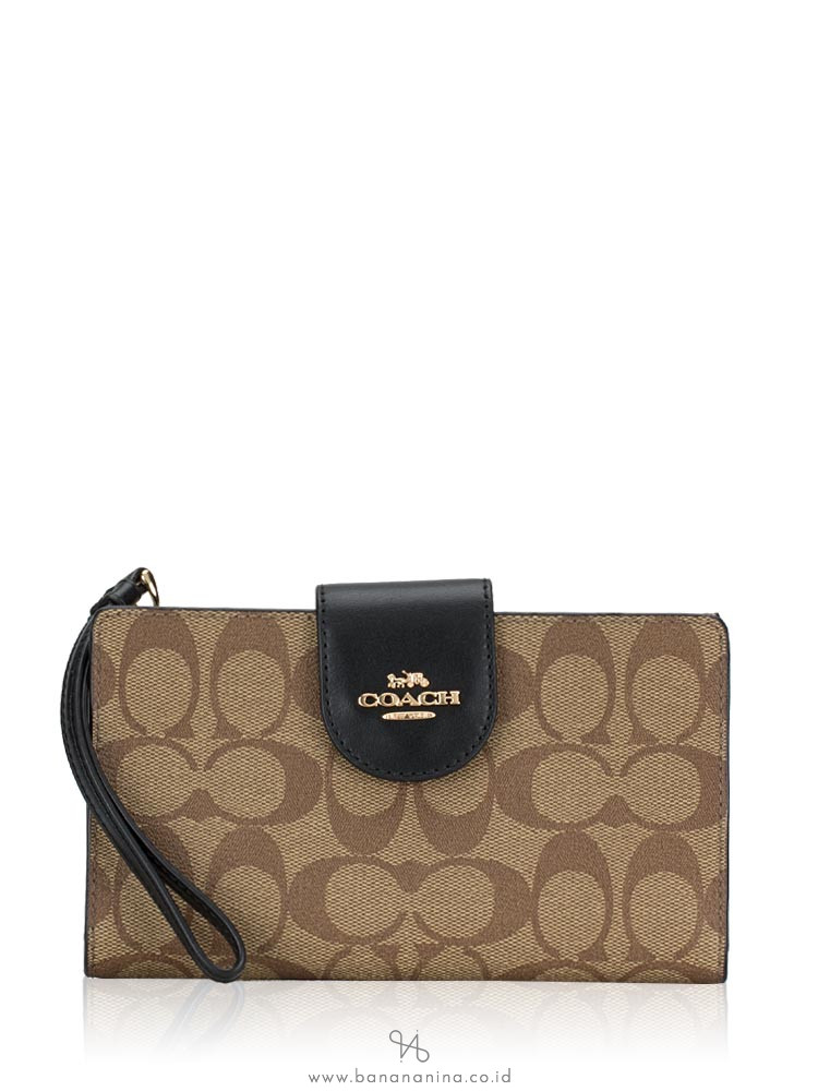 Colorblock coach top wallet