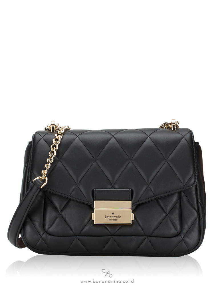 Kate spade black quilted shoulder bag on sale