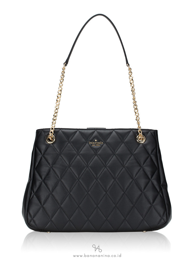 Kate Spade Carey Smooth Quilted Tote Black