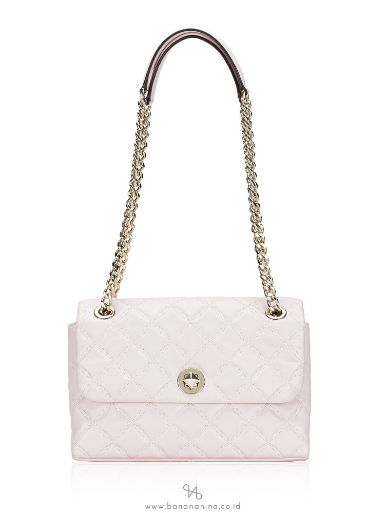 Kate Spade Natalia Medium Flap Shoulder Bag Chalk Pink