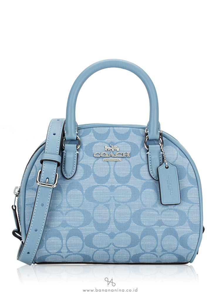 Coach sky blue bag cheap