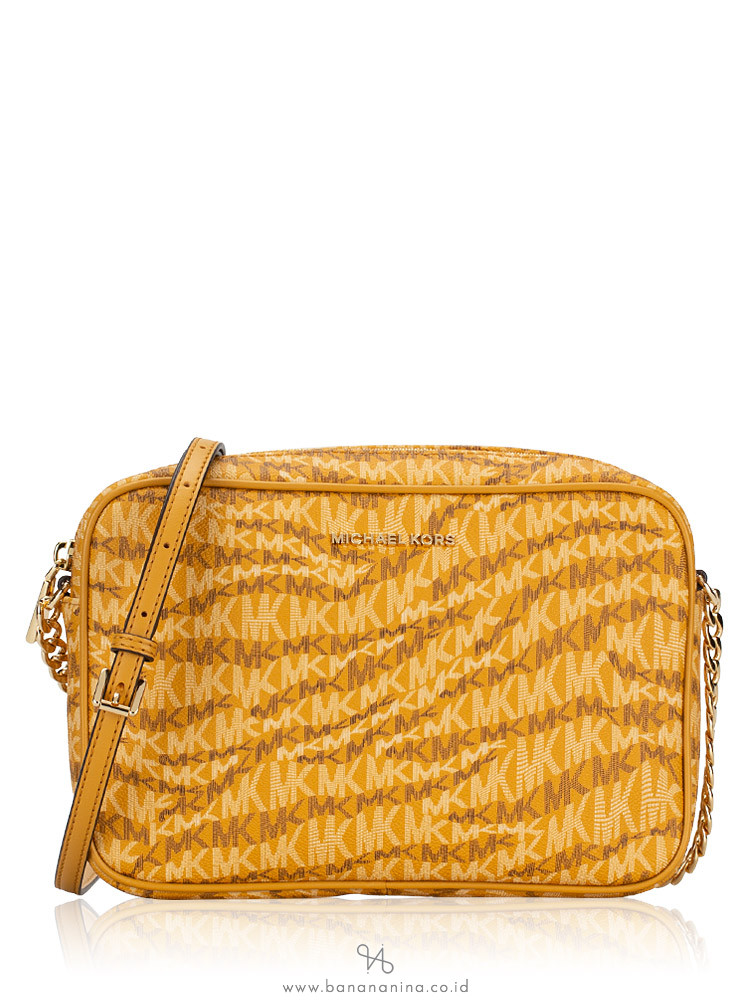 Michael Kors Jet Set Signature Large East West Crossbody Marigold
