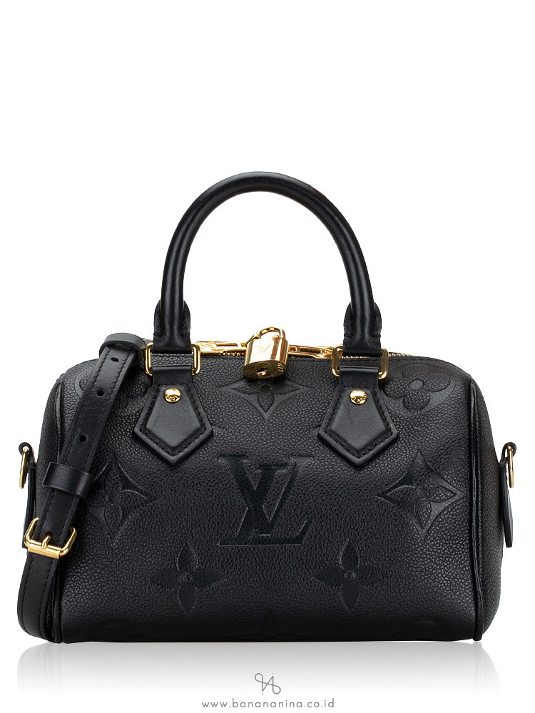 Louis Vuitton Speedy Bandouliere Monogram Empreinte 20 Black - US