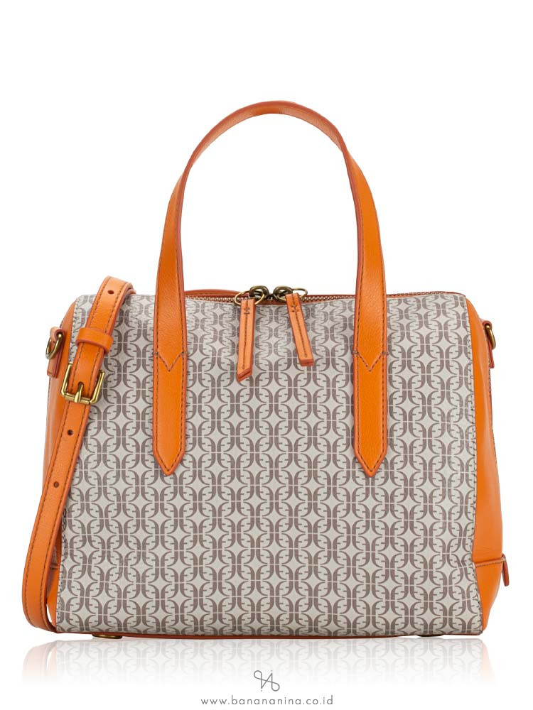 Fossil sydney satchel blue multi sale