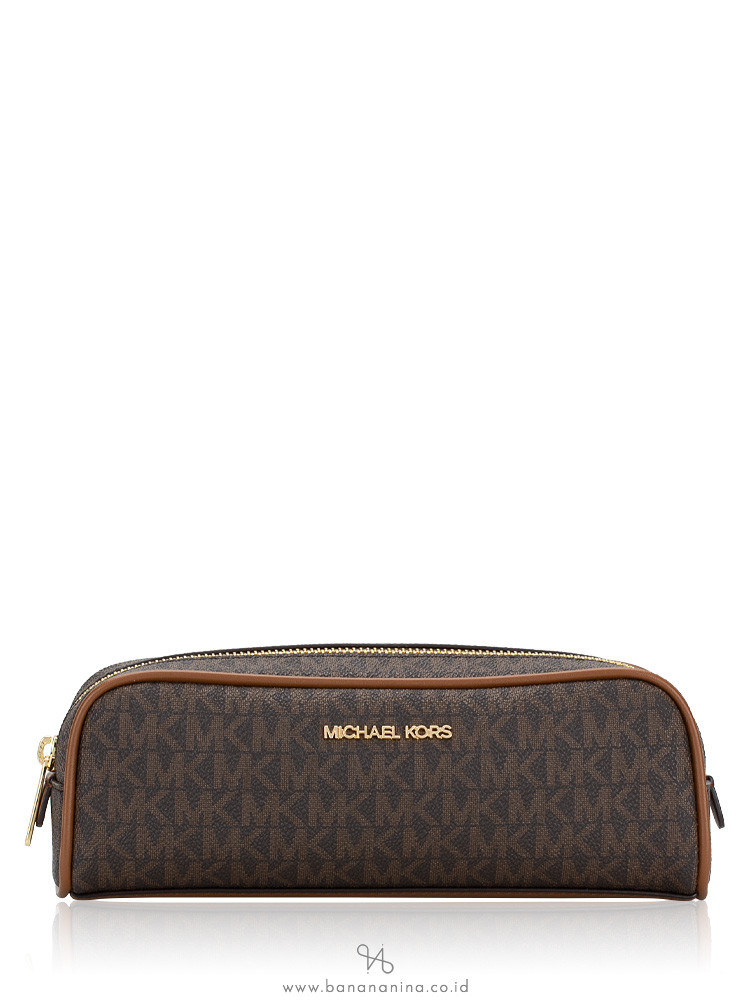 Michael Kors Signature Giftables Medium Pencil Case Brown