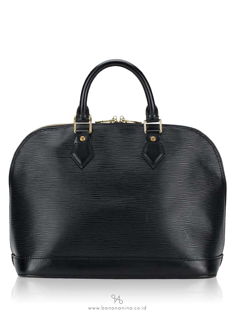 LOUIS VUITTON Handbag M40302 Alma PM Epi Leather Black Black Women