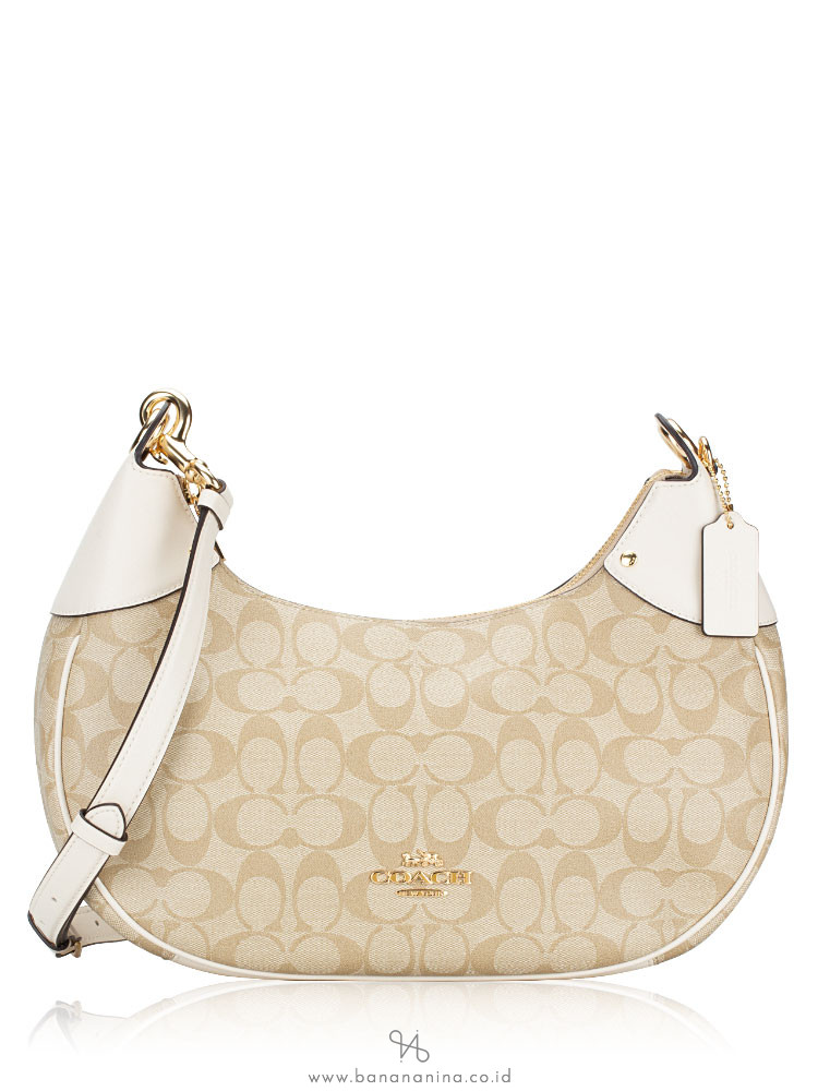 Coach signature hobo best sale