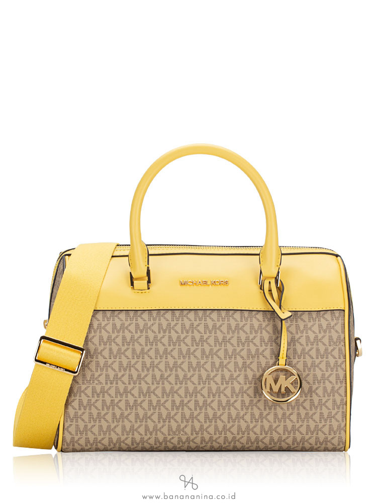 Michael kors duffle bag gold outlet