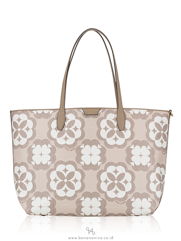Kate Spade Sutton Spade Flower Monogram Coated Canvas Large Tote