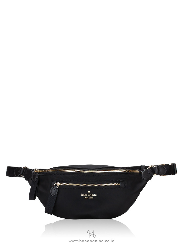 Kate Spade Chelsea Nylon Belt Bag Black Gold