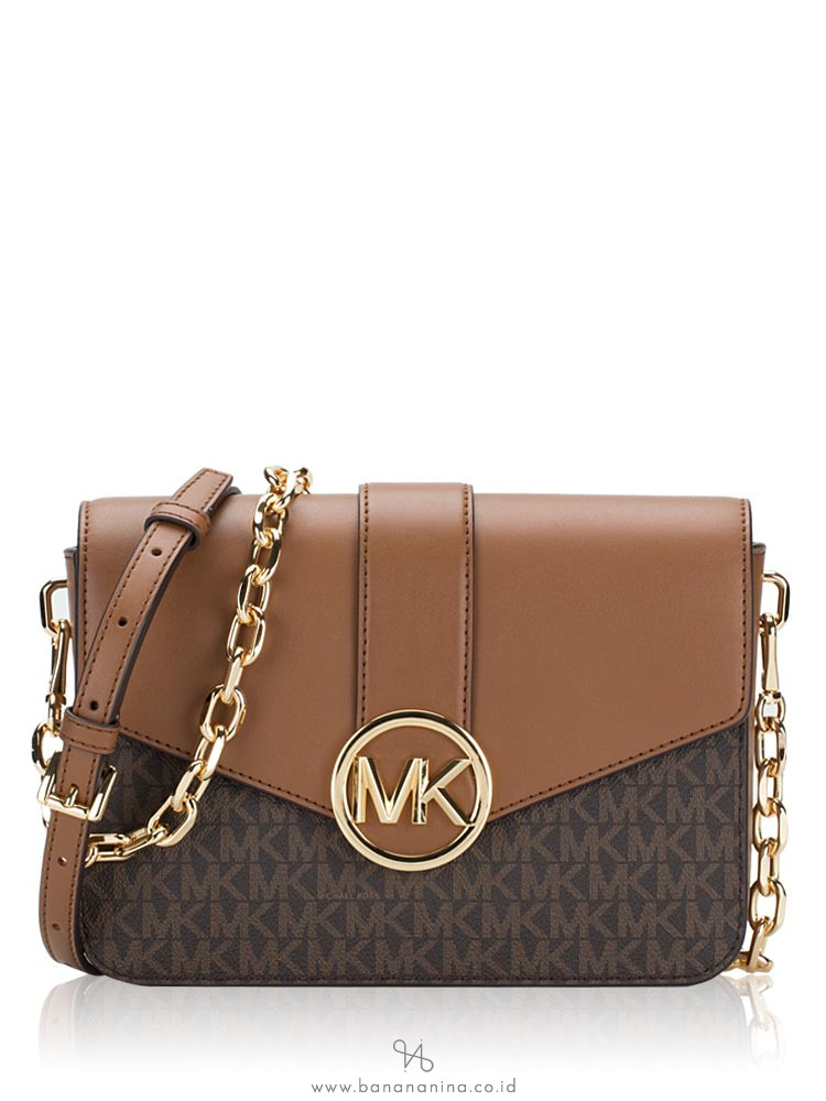 Michael Kors Signature Carmen Medium Convertible Shoulder Bag Brown