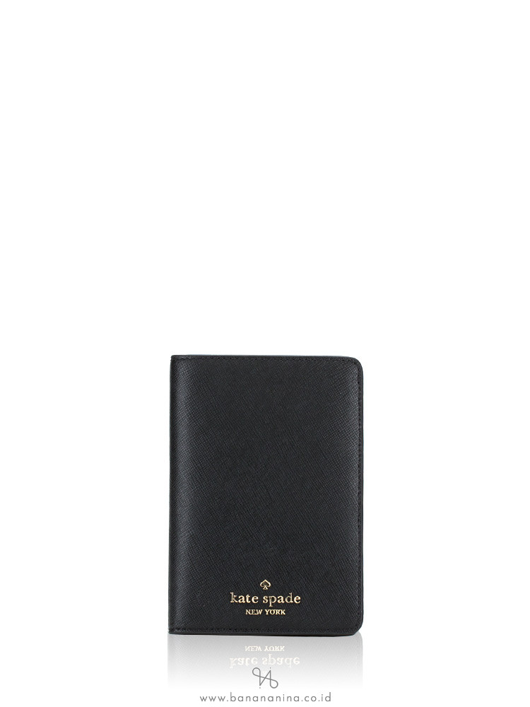 Kate Spade Madison Saffiano Passport Holder Black
