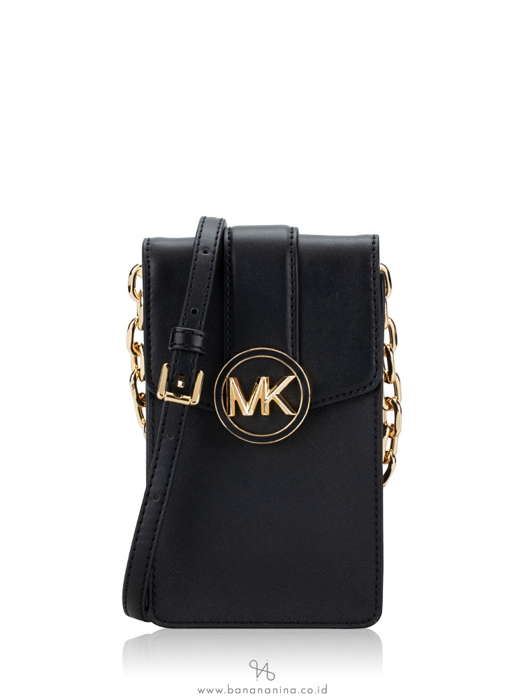 Michael Kors Carmen Small Flap Phone Crossbody Black