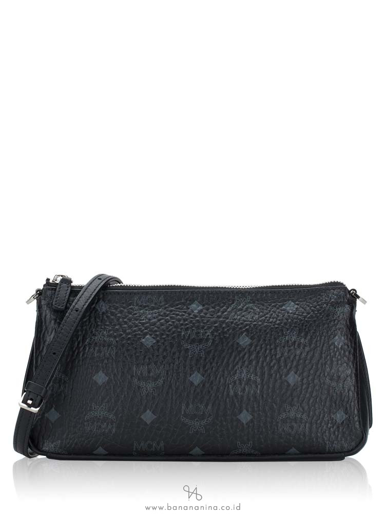 Millie top zip shop crossbody in visetos