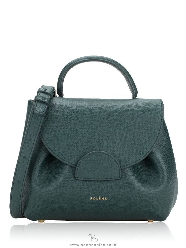 Polene Textured Calfskin Numero Un Nano Vert