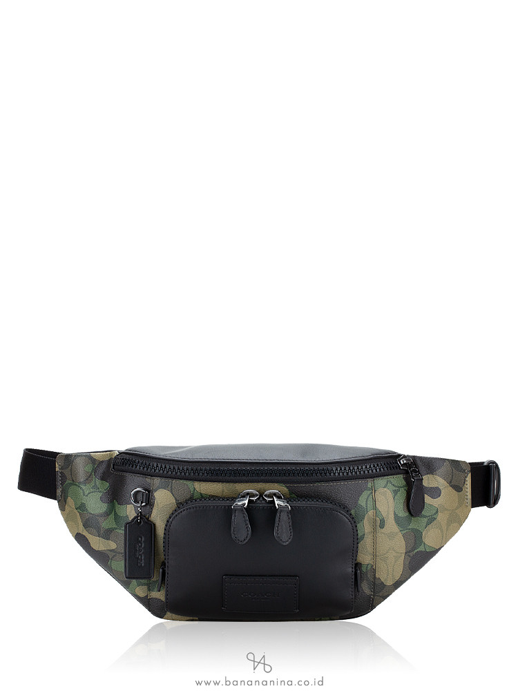 Coach Men CM184 Signature Track Belt Bag Camo Green Multi