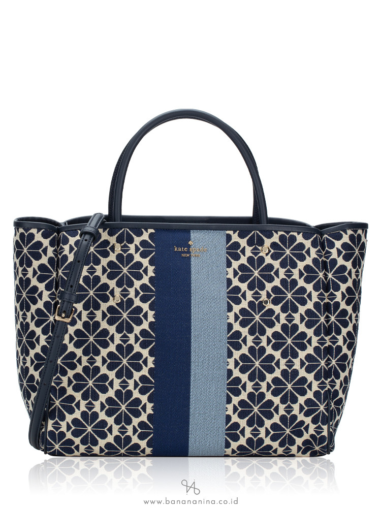 Kate Spade Everything Spade Flower Jacquard Medium Tote Blue Multi