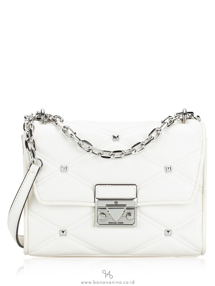 Michael kors white quilted bag top