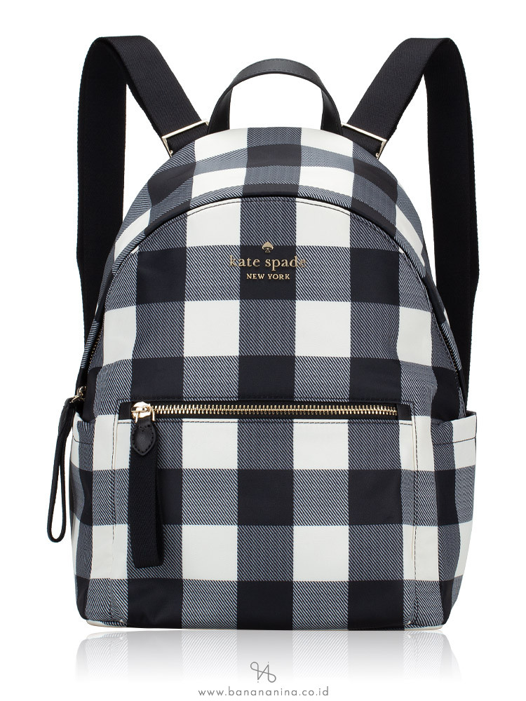 Kate spade black and white backpack sale