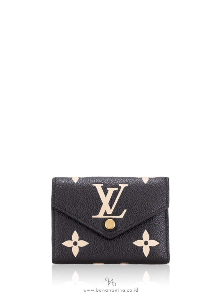 Louis Vuitton Monogram Empreinte Bicolor Victorine Wallet Noir Cr me
