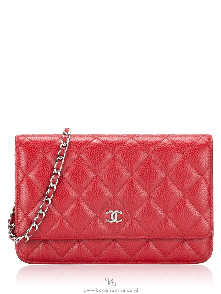 Chanel wallet on chain red clearance