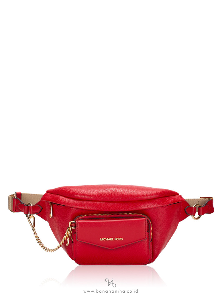 Michael kors red belt deals