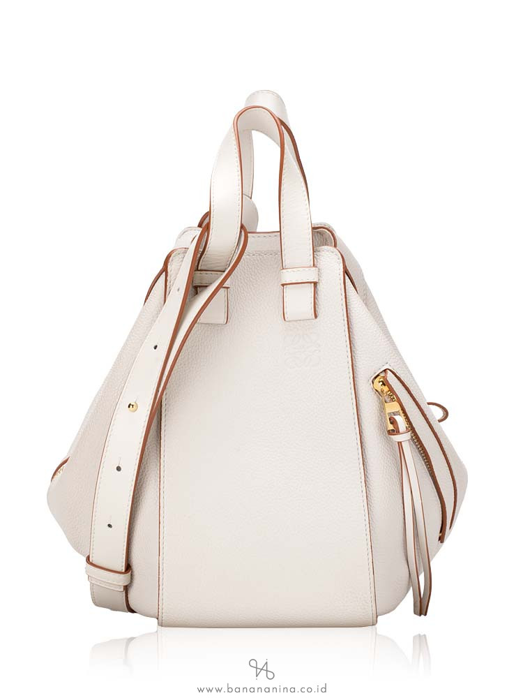 Loewe Grained Calfskin Small Hammock Shoulder Bag White