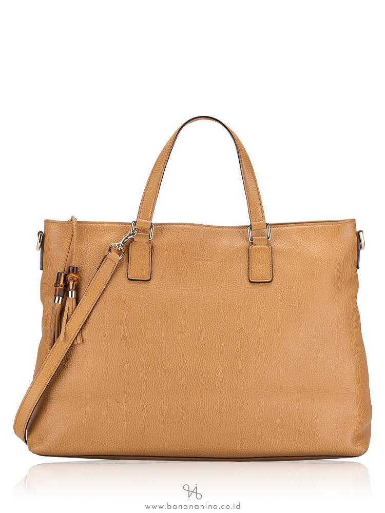Gucci bamboo best sale tassel tote