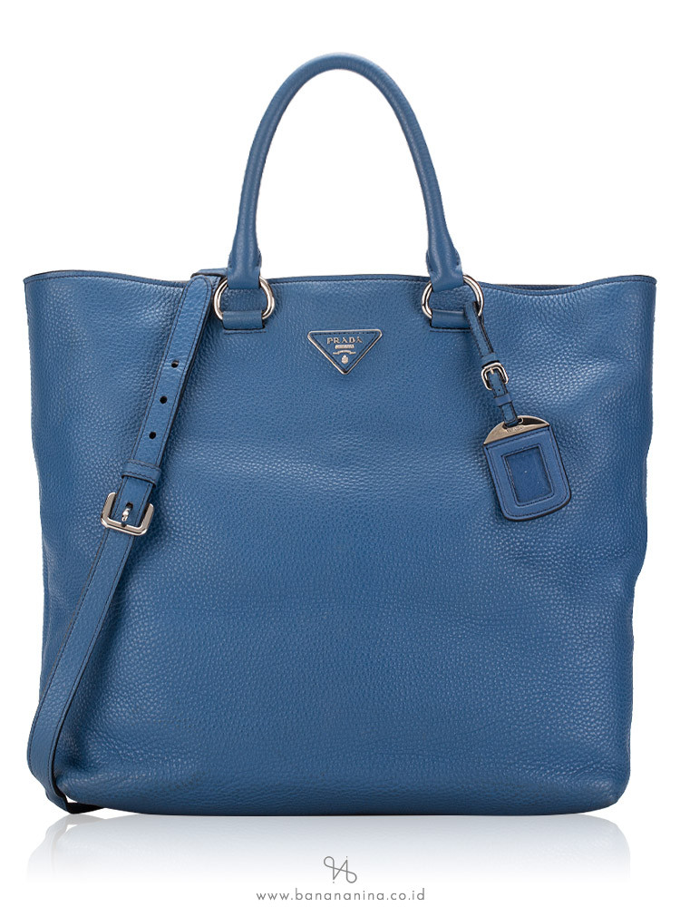Prada vitello grain leather tote sales bag
