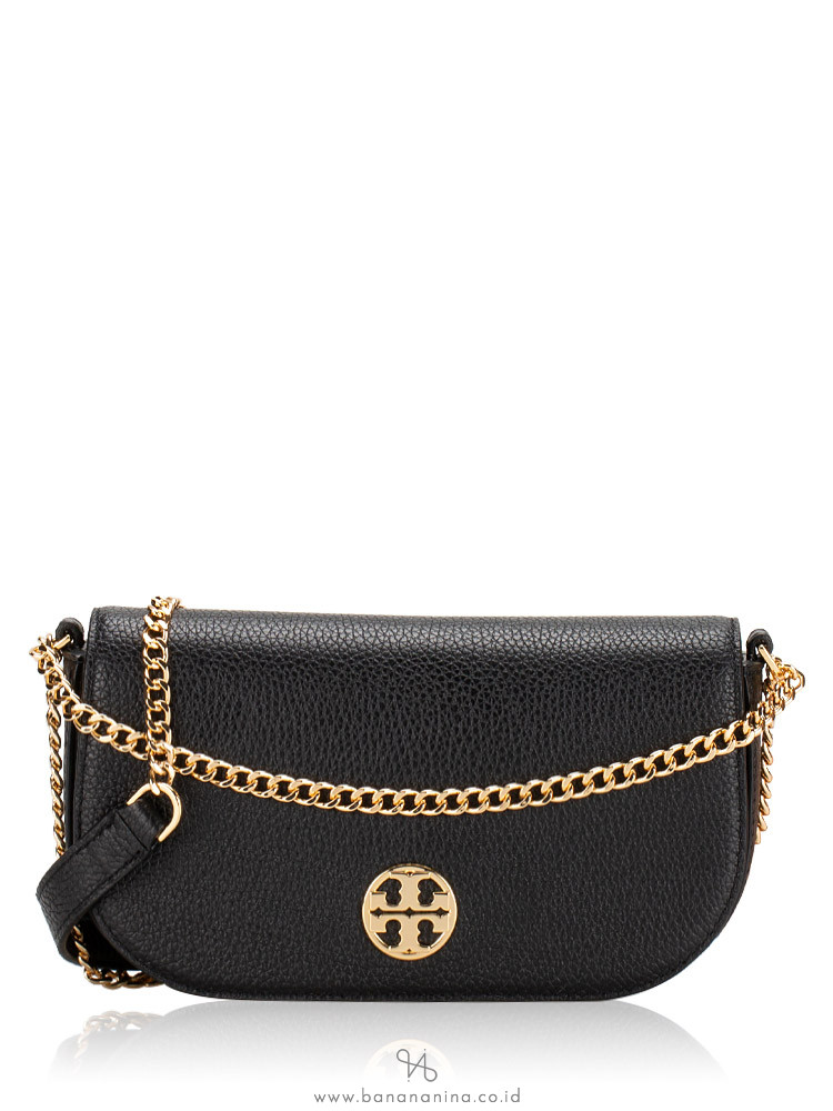 Tory Burch Chelsea Pebbled Crossbody Bag Black