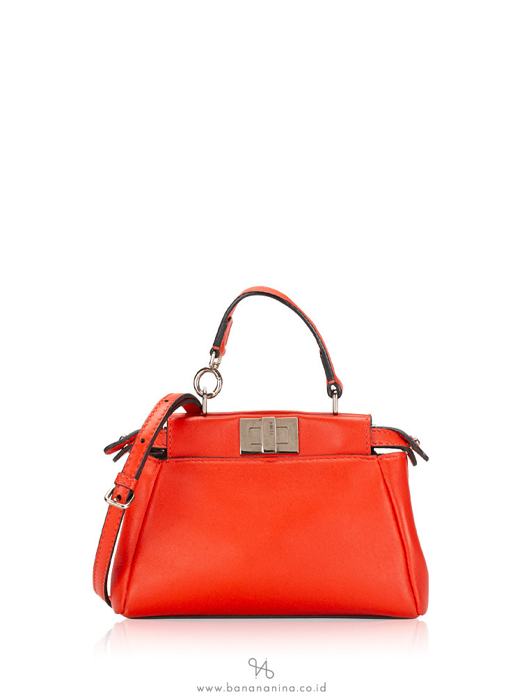 Fendi Nappa Micro Peekaboo Poppy