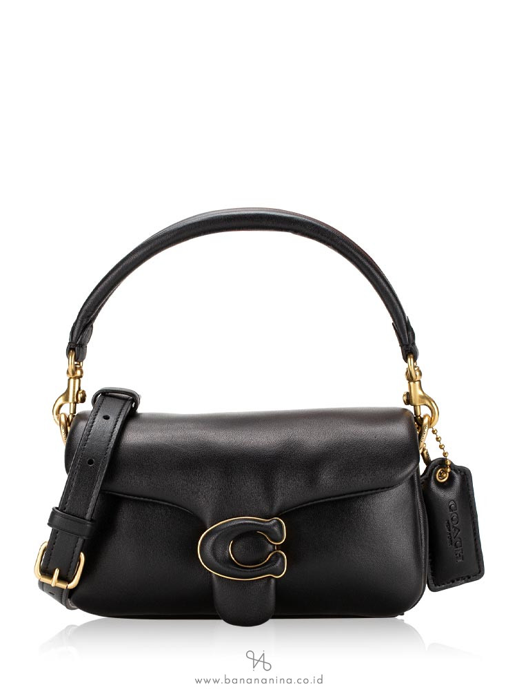 Coach C3880 Pillow Leather Tabby 18 Shoulder Bag Black