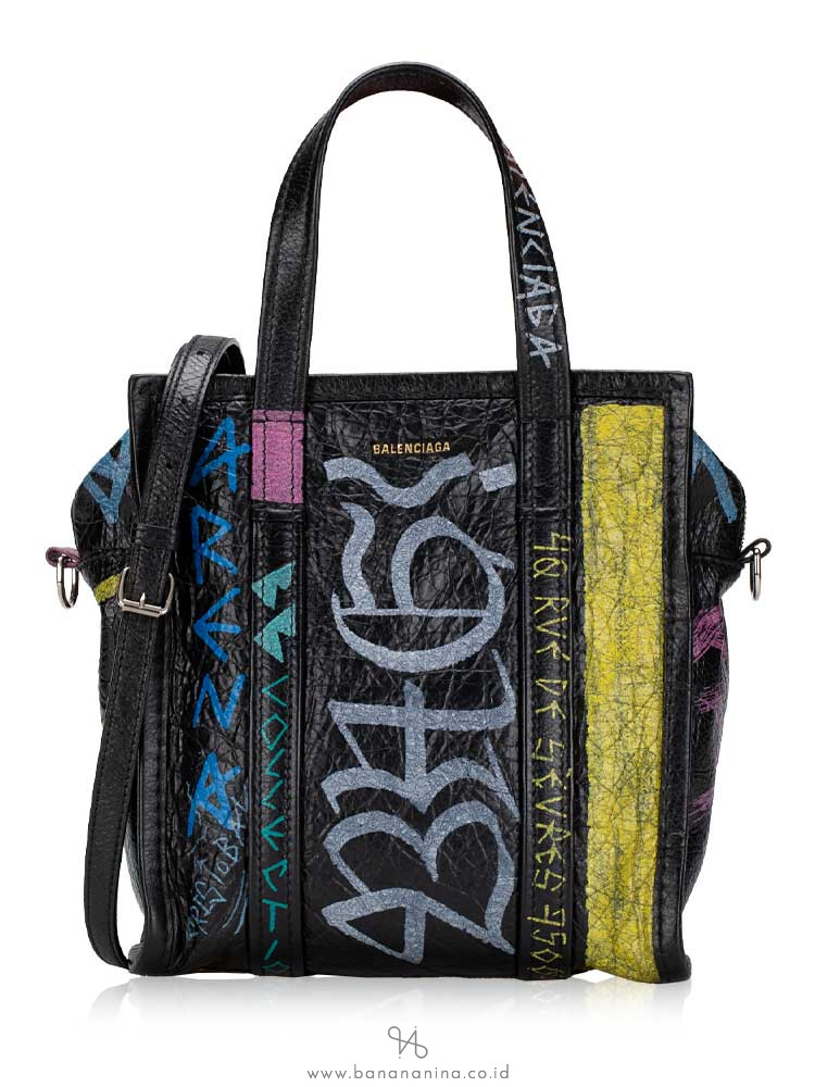 Balenciaga Graffiti XS Bazar Shopper Black Multicolor