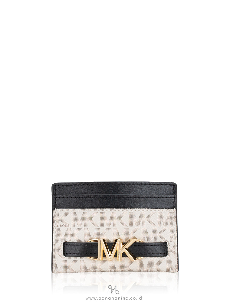 Michael Kors Signature Reed Large Card Wallet Vanilla Black