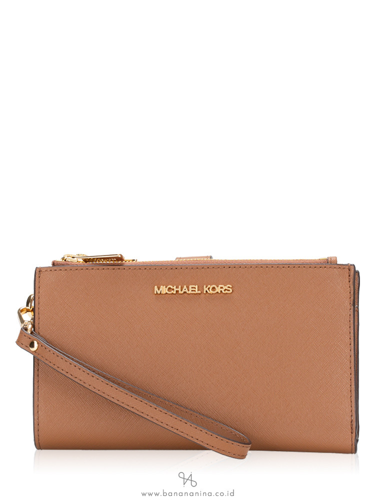 Michael Kors Jet Set Saffiano Double Zip Wristlet Luggage