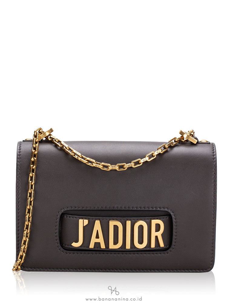 Christian Dior Calfskin J'Adior Chain Flap Bag Brown