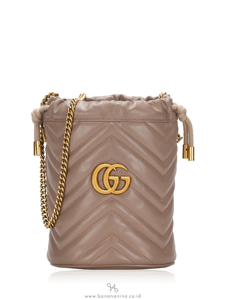 Gucci GG Marmont Matelasse Mini 2.0 Bucket Bag Porcelain Rose