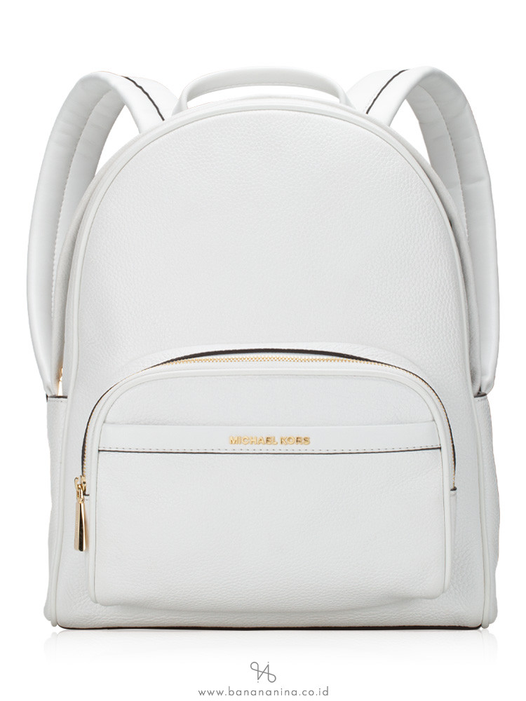 Michael Kors Bex Medium Leather Backpack Optic White