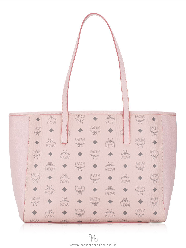Mcm Visetos Aren Medium Shopper Pink
