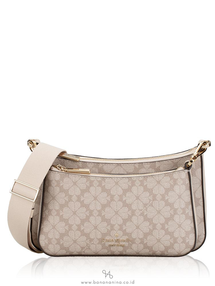 【Kate Spade】Spade Flower Duet Small Crossbody ◆国内発送◆ Kate Spade Signature Spade Flower Duet Small Crossbody Dark
