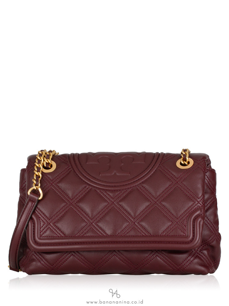 Tory Burch Fleming Soft Convertible Shoulder Bag Claret