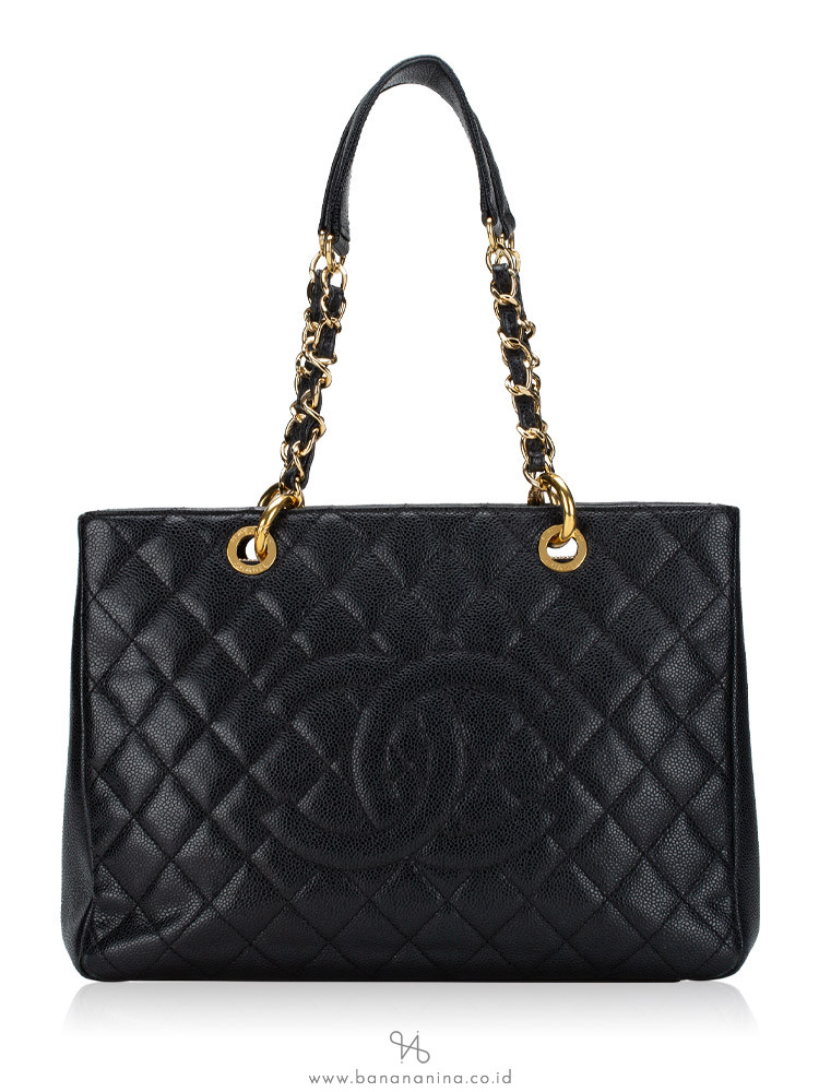 Chanel Caviar Grand Shopping Tote GST Black