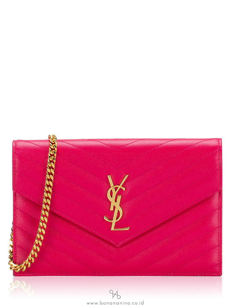 Saint laurent monogram chain wallet cheap