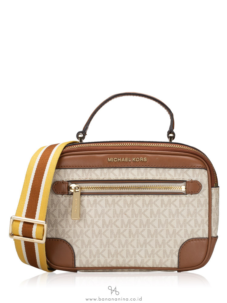 Michael Kors Signature Travel Top Handle Camera Bag Vanilla Luggage