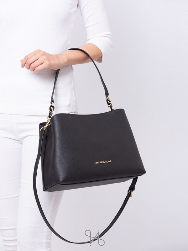 michael kors hayes large saffiano leather satchel