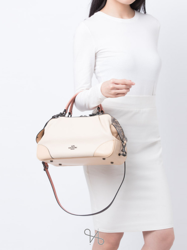 Lane satchel in outlet colorblock with snakeskin detail
